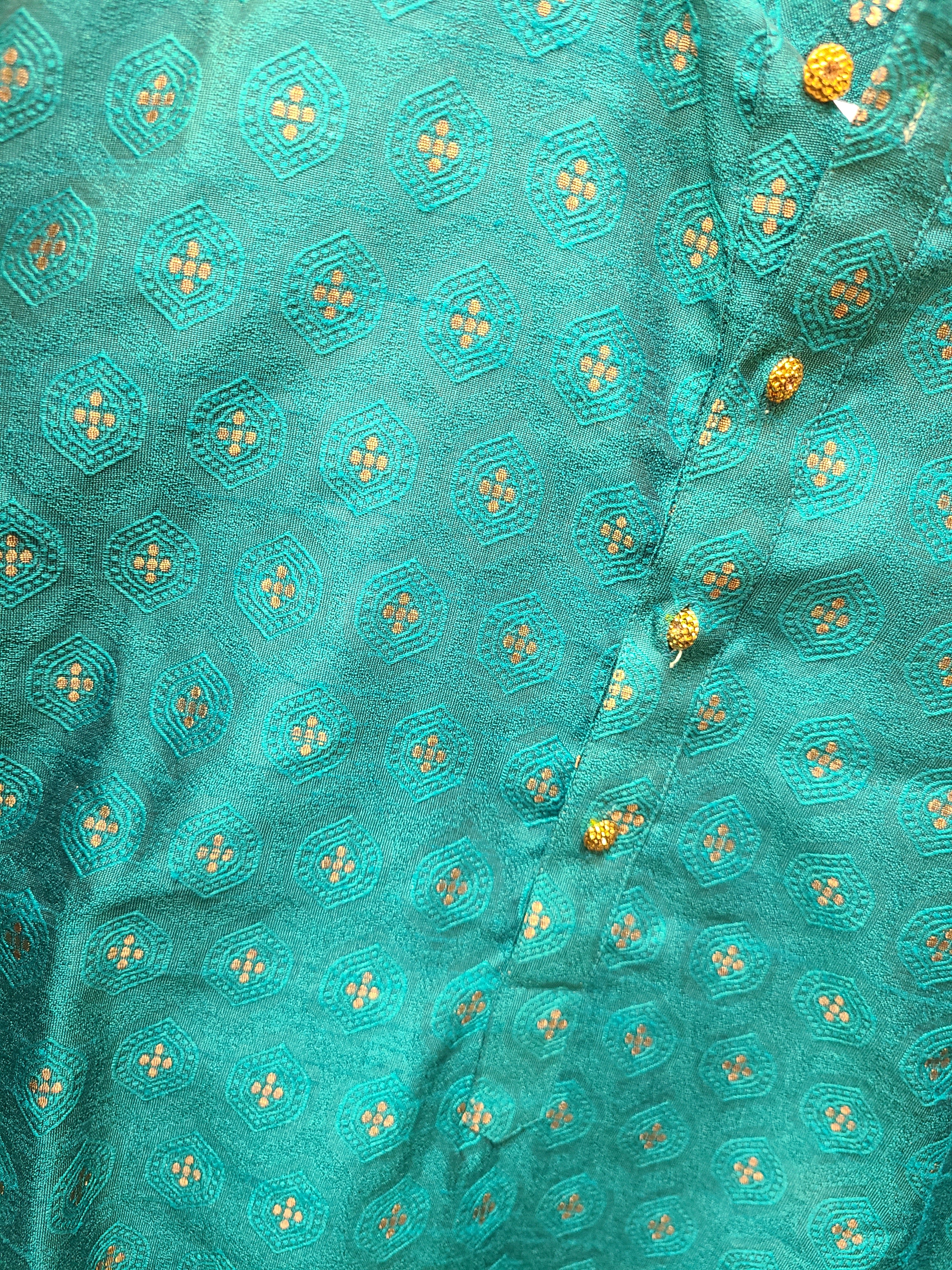 Turquoise Embroidered Kurta