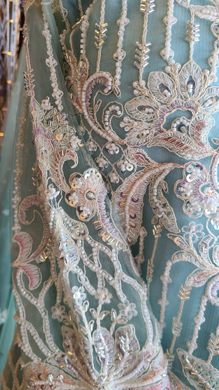 Pastel Aqua Sharara Set