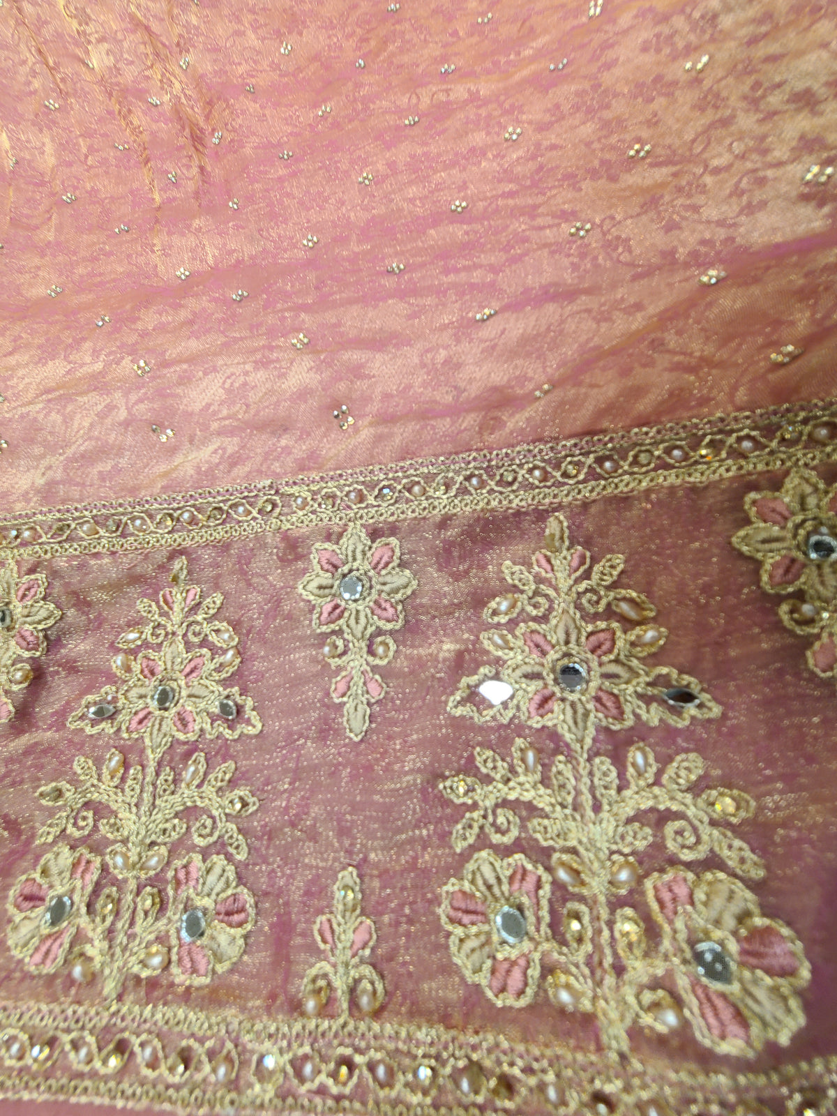Rose Gold Embellished Lehenga