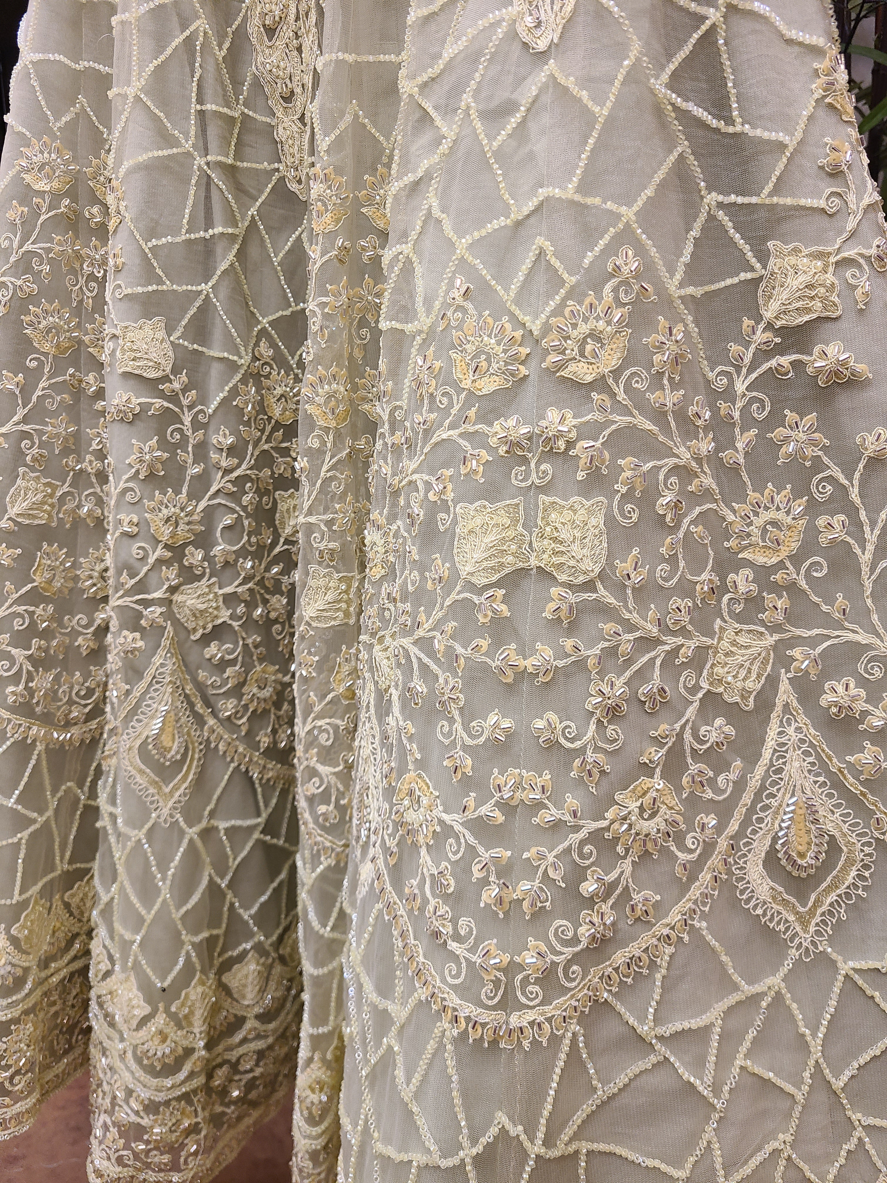 Sage Green Embroidered Bridal Lehenga Set