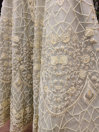 Sage Green Embroidered Bridal Lehenga Set