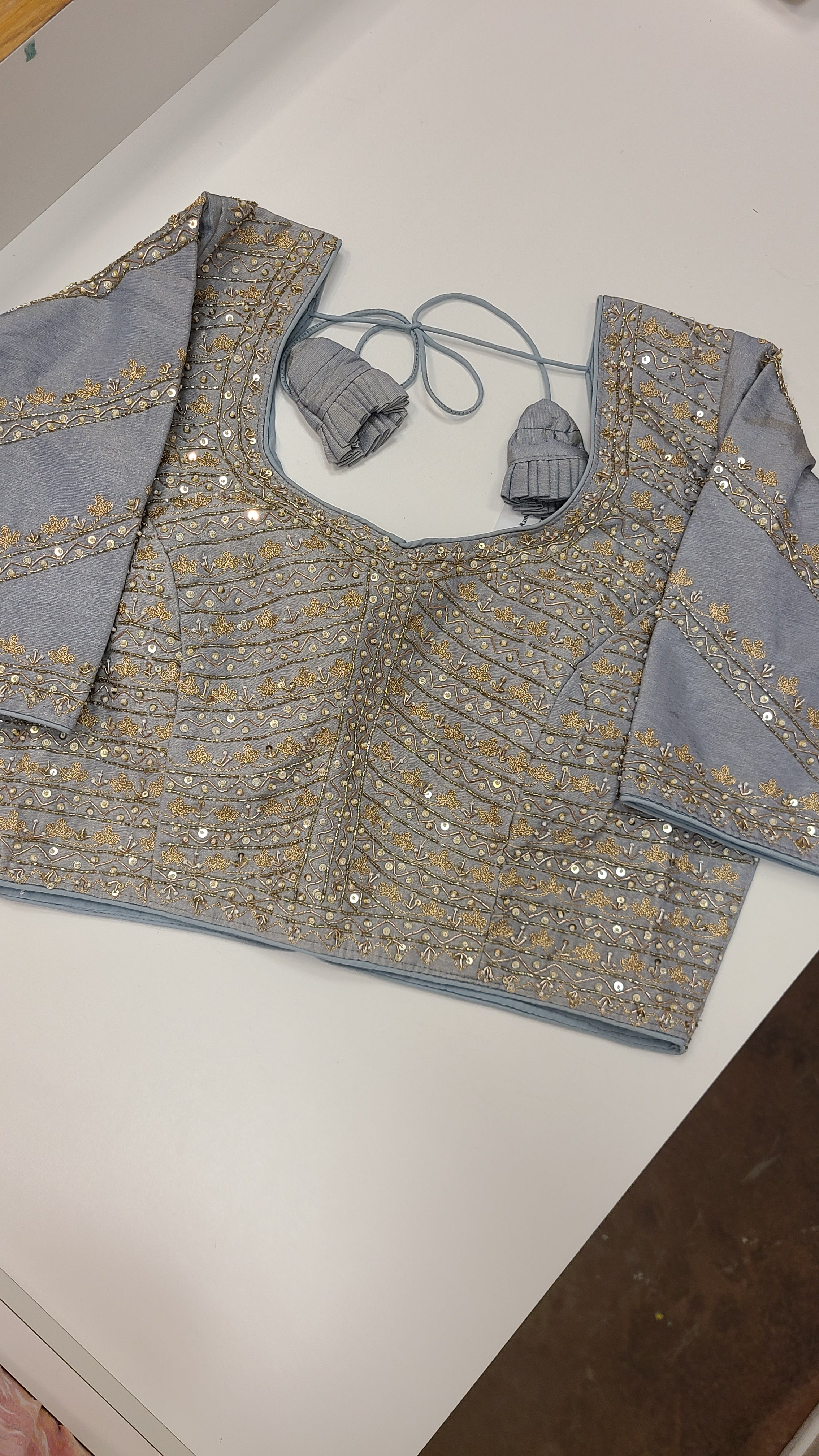Grey Banarasi Lehenga