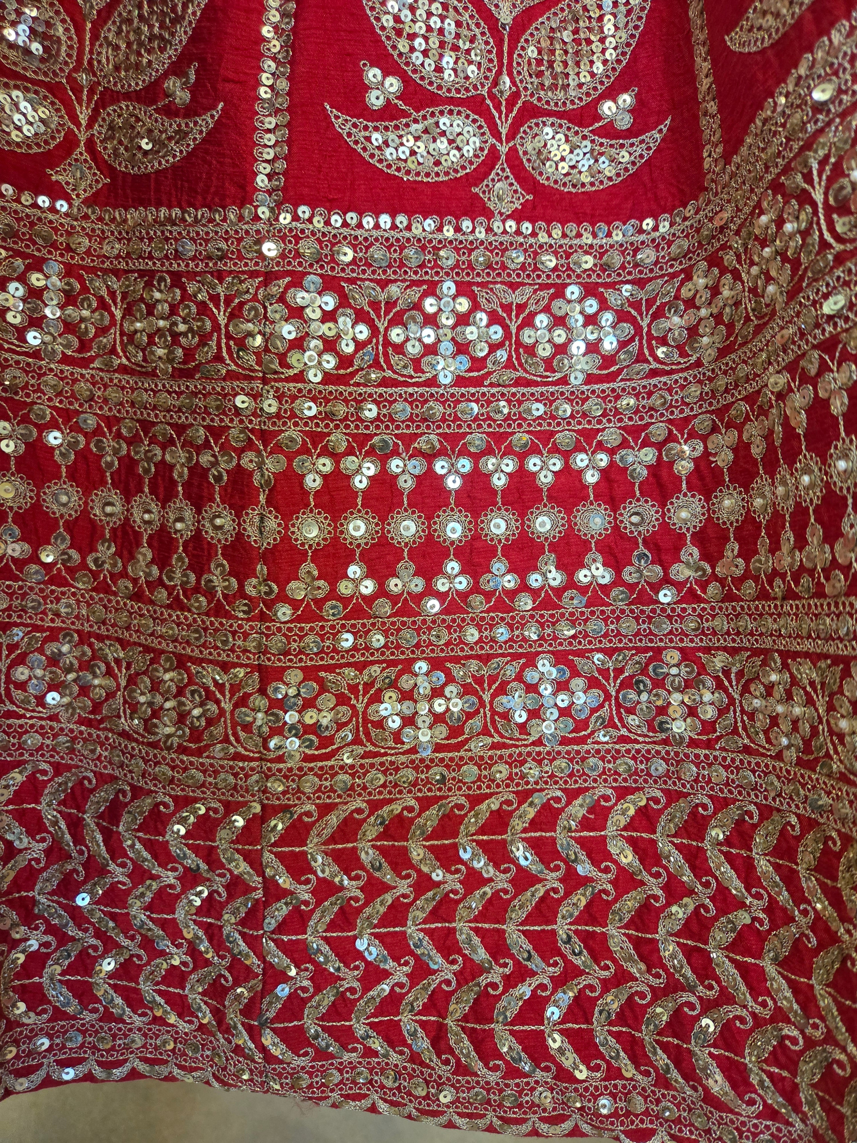 Crimson Gold Bridal Lehenga