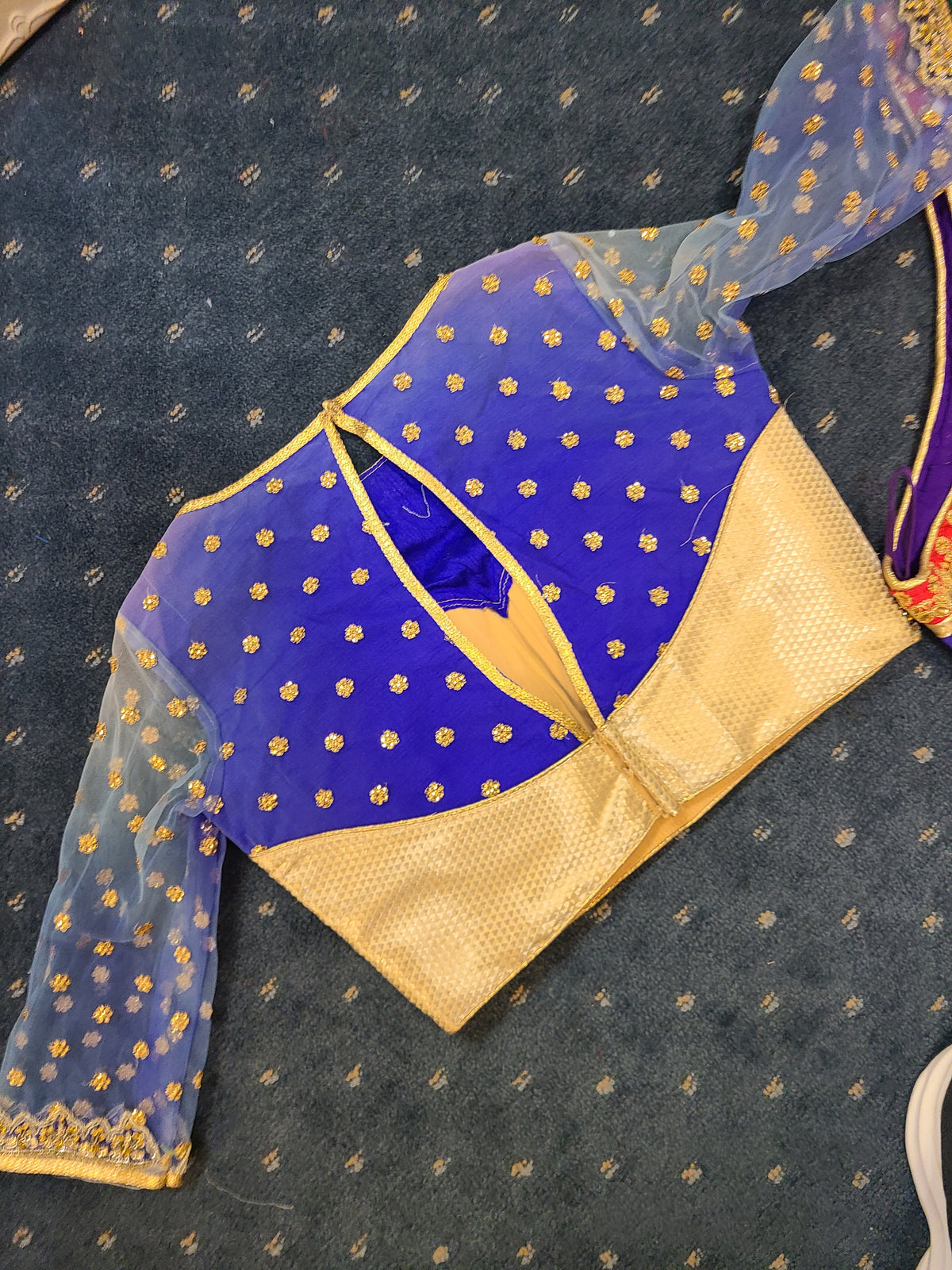 Purple Gold Garba Lehenga