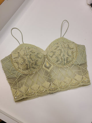 Sage Green Embroidered Bridal Lehenga Set