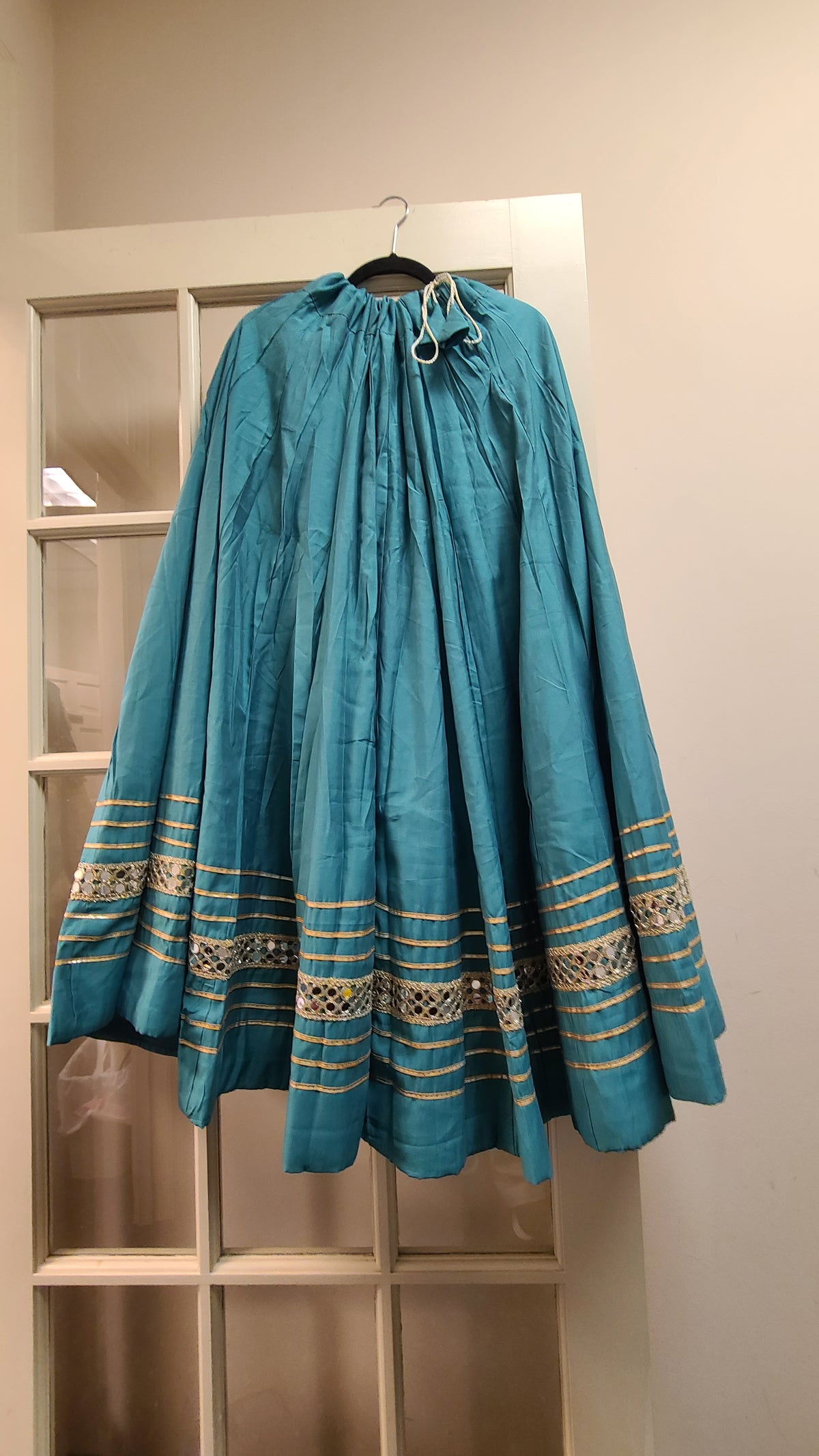 Teal & Gold Garba Skirt