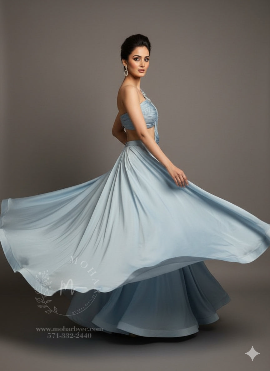 Powder Blue Reception Gown