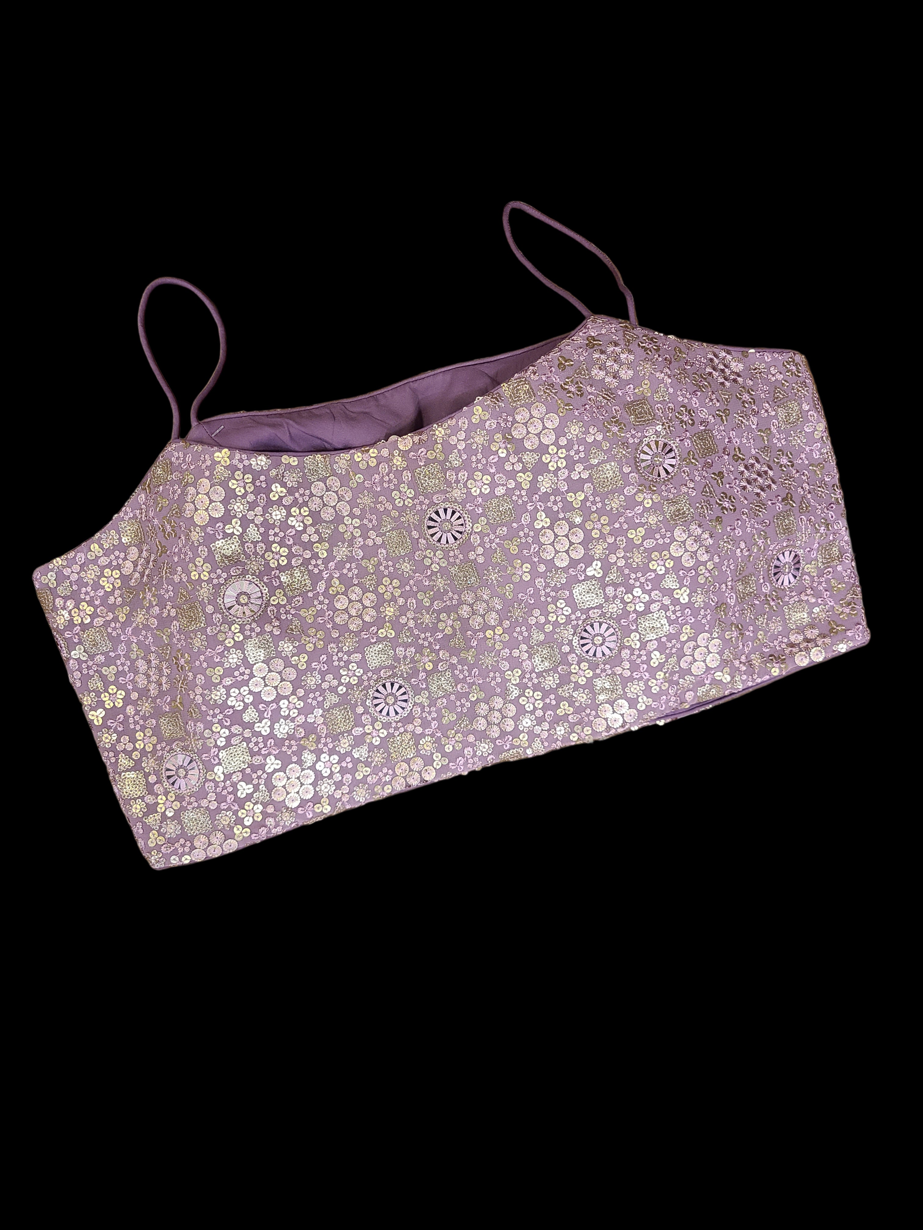 Lavender Ombré Embroidered Sharara Set with Cape Sleeves