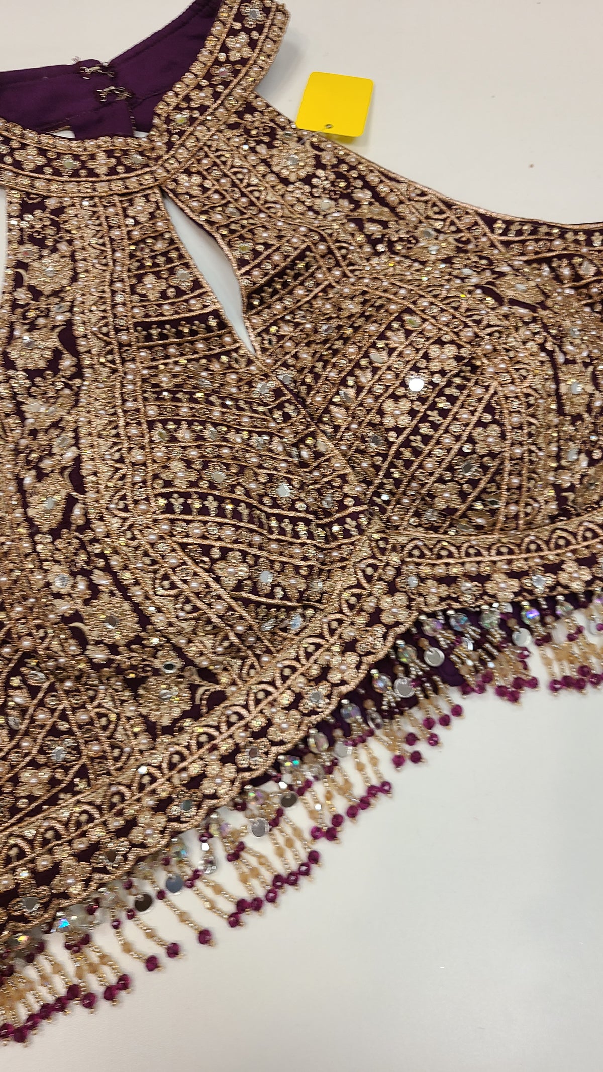 Plum Silver Embroidered Lehenga