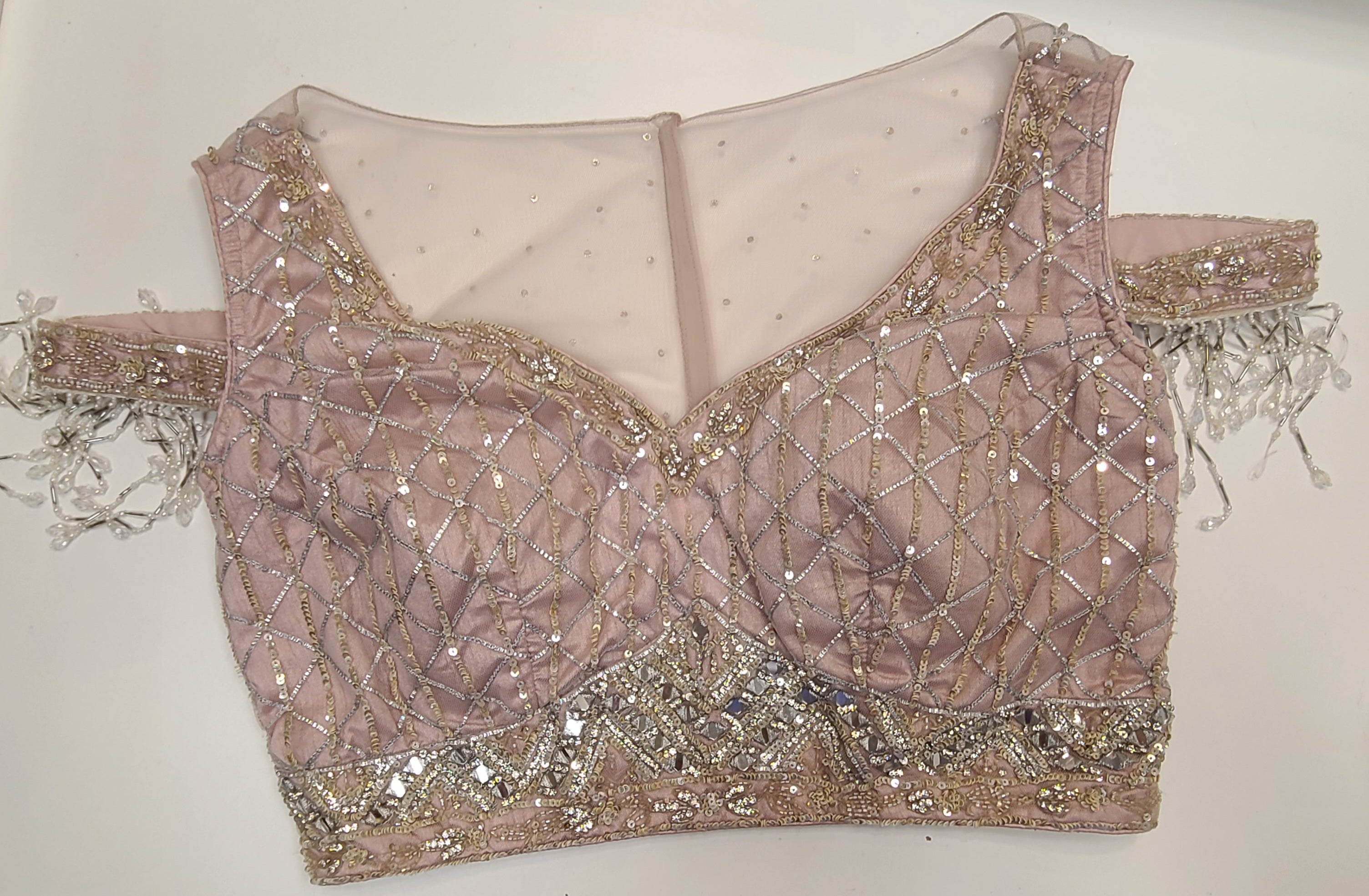 Blush Sequin Lehenga Set