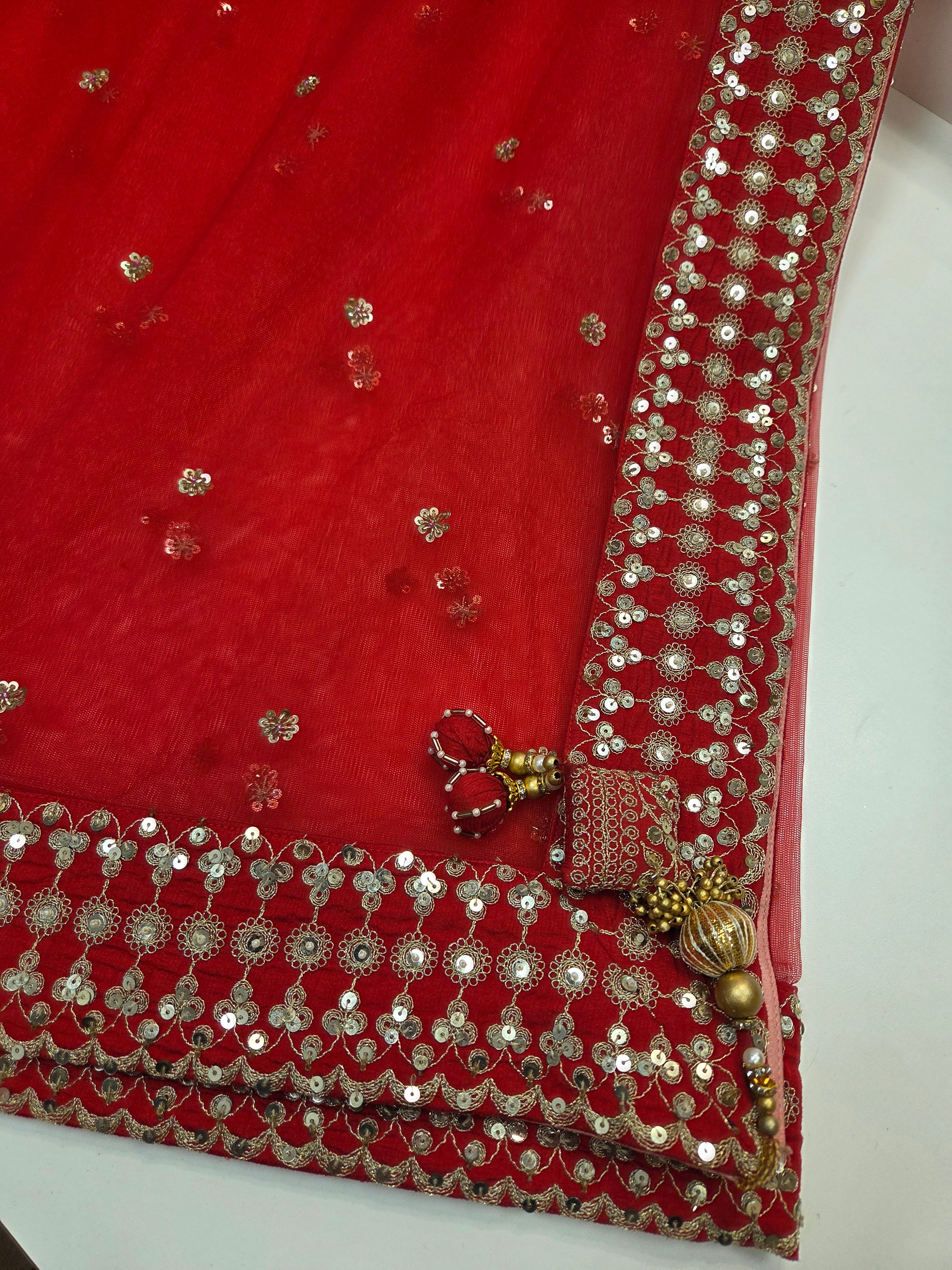 Crimson Gold Bridal Lehenga