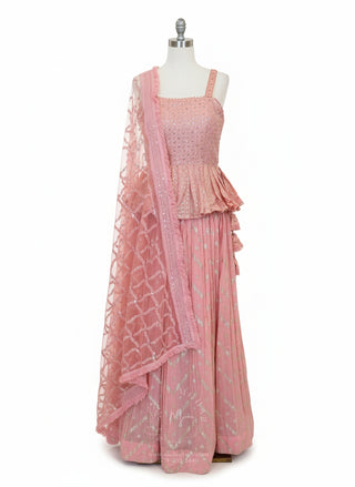Soft Blush Pink Lehenga Set