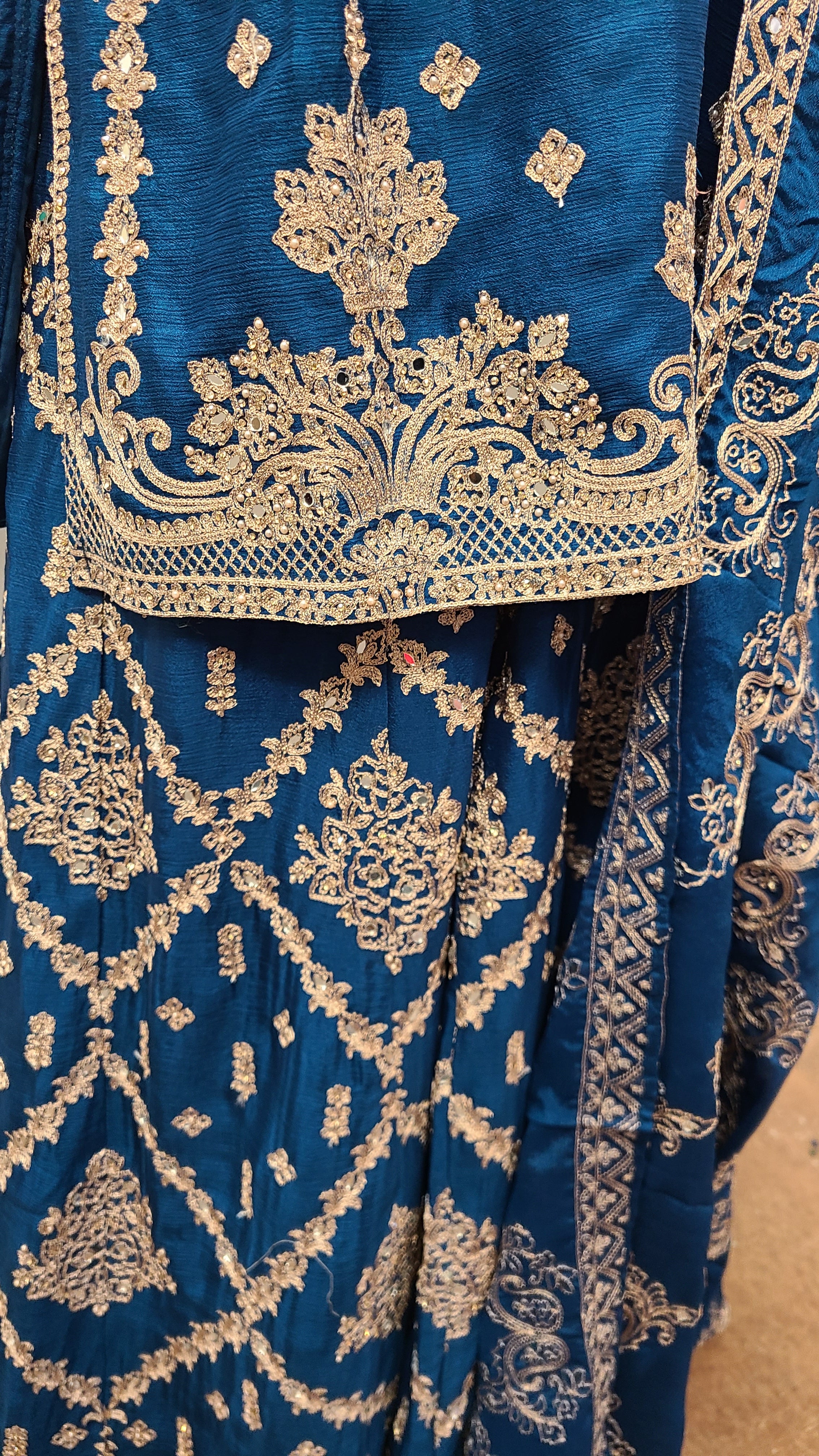 Navy Blue Sharara Set
