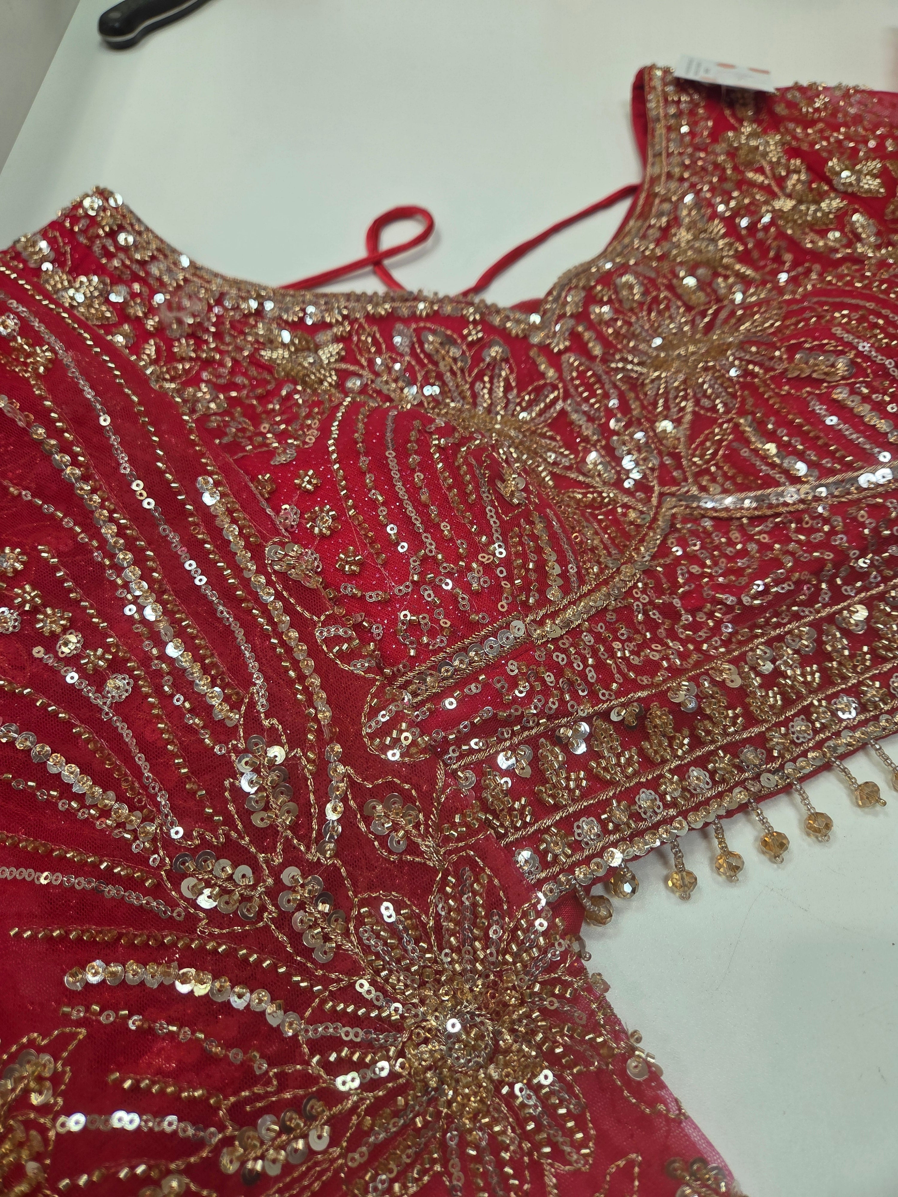 Hot Pink Zardozi Bridal Lehenga