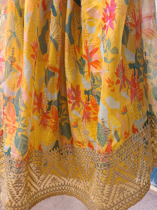Radiant Yellow Floral Lehenga Choli Set