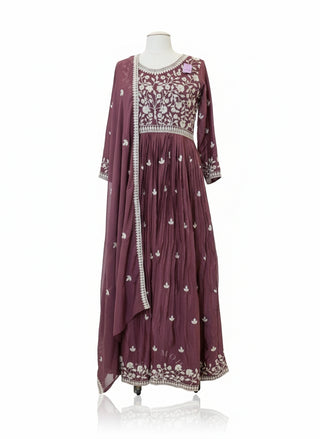 Deep Maroon Anarkali Suit