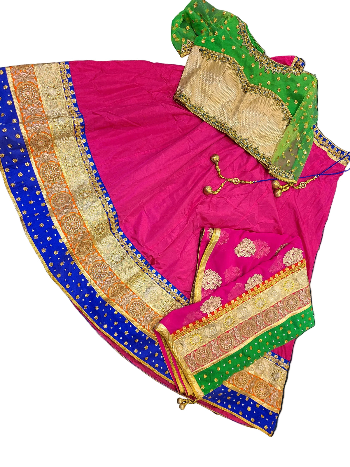 Magenta Green Chaniya Choli Set