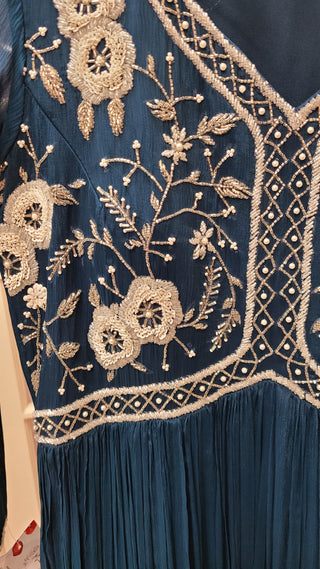 Navy Blue Anarkali Gown-Style