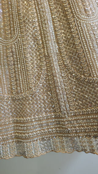 Luxurious Golden Embroidered Lehenga Set