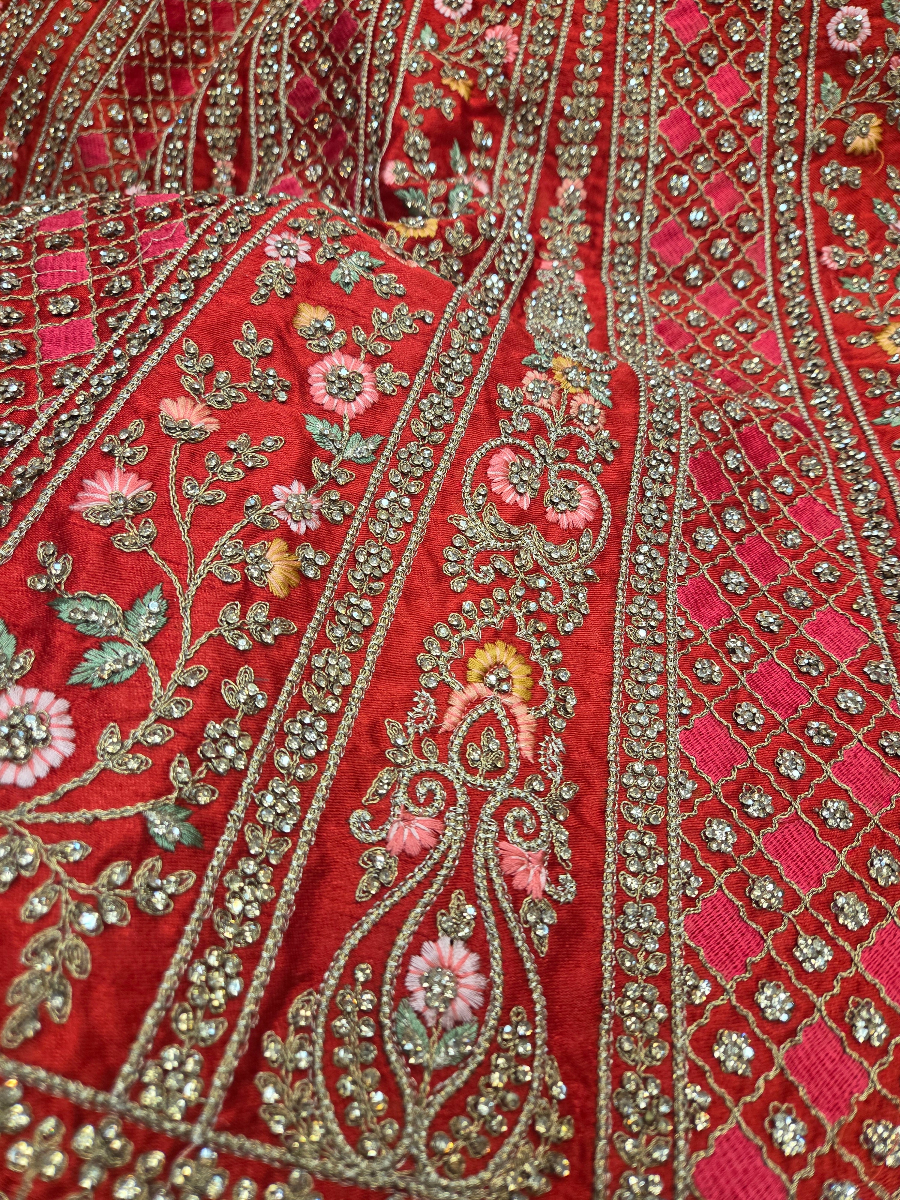Crimson Bridal Lehenga Set