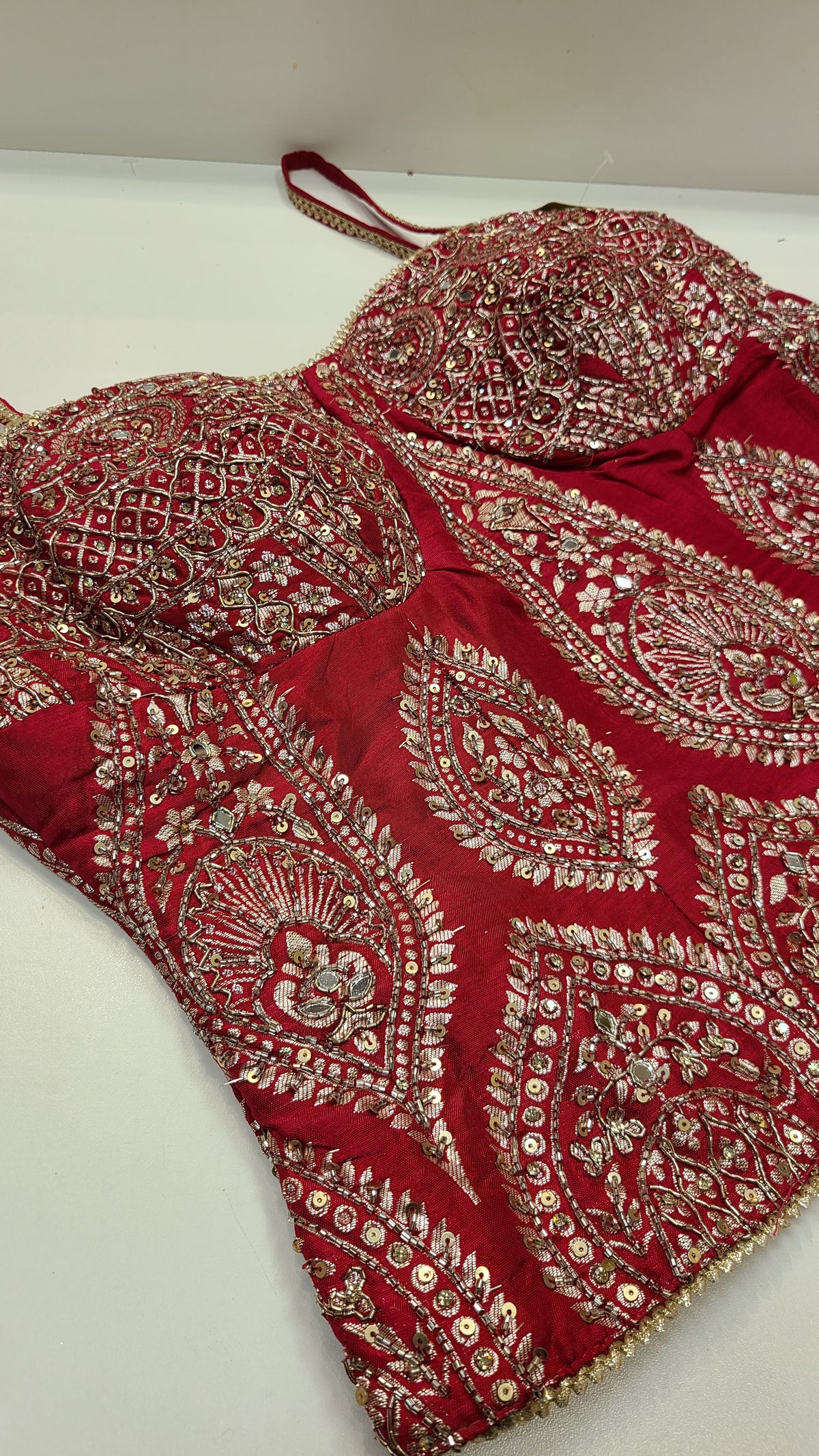Pink Benarsi Corset Lehenga Set