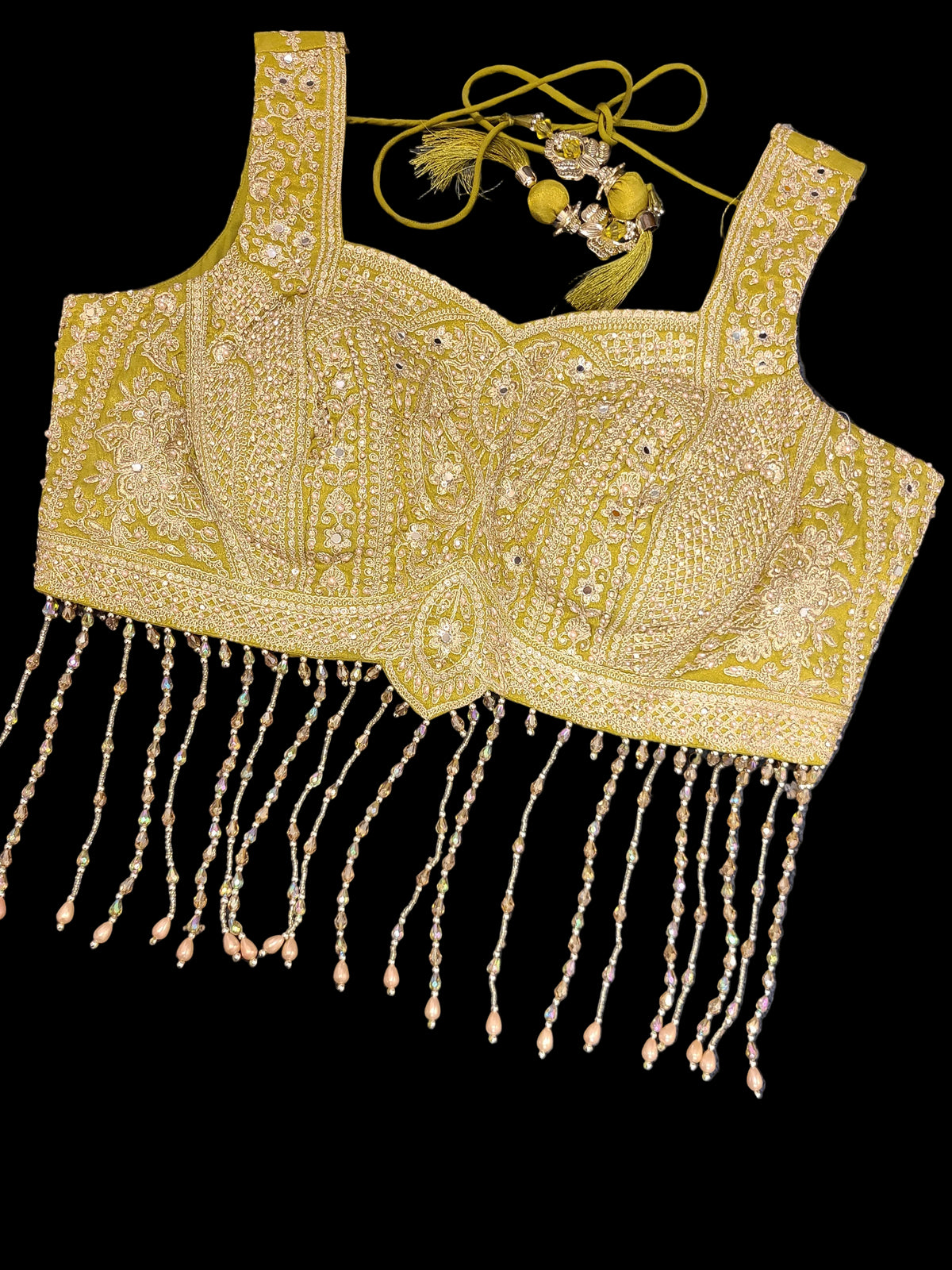 Olive Gold Embroidered Lehenga