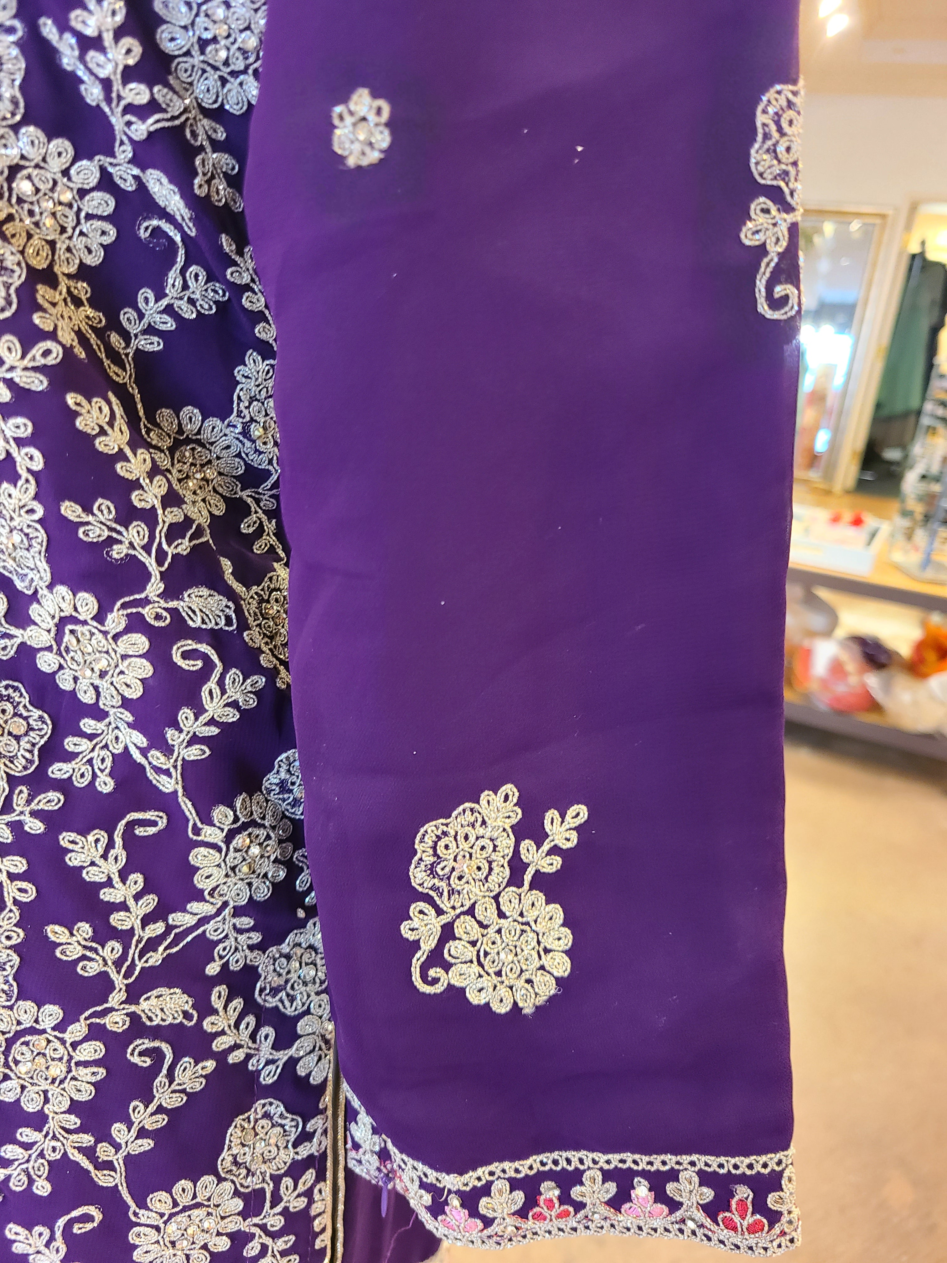 Midnight Plum Sharara Set