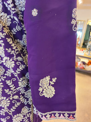 Midnight Plum Sharara Set