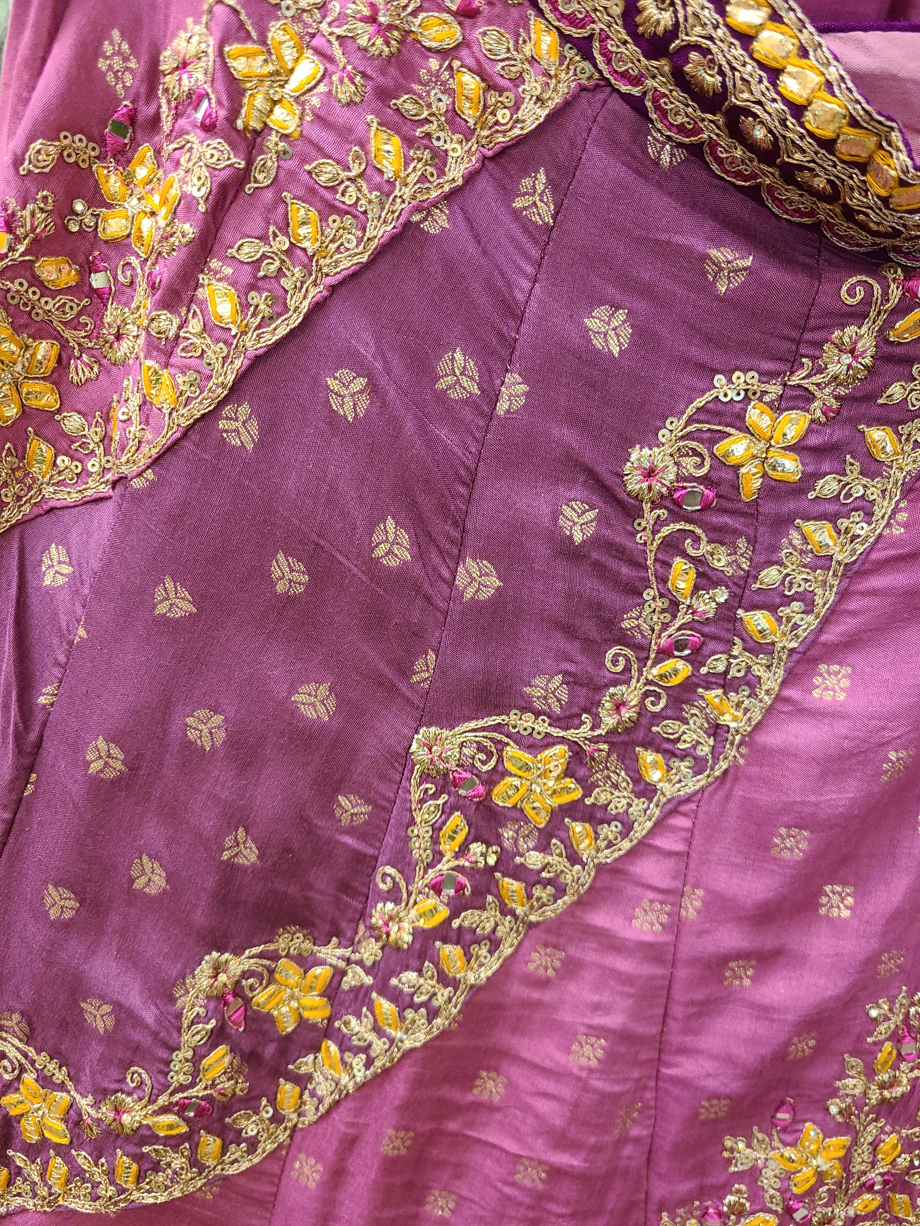 Pink Purple Lehenga Set