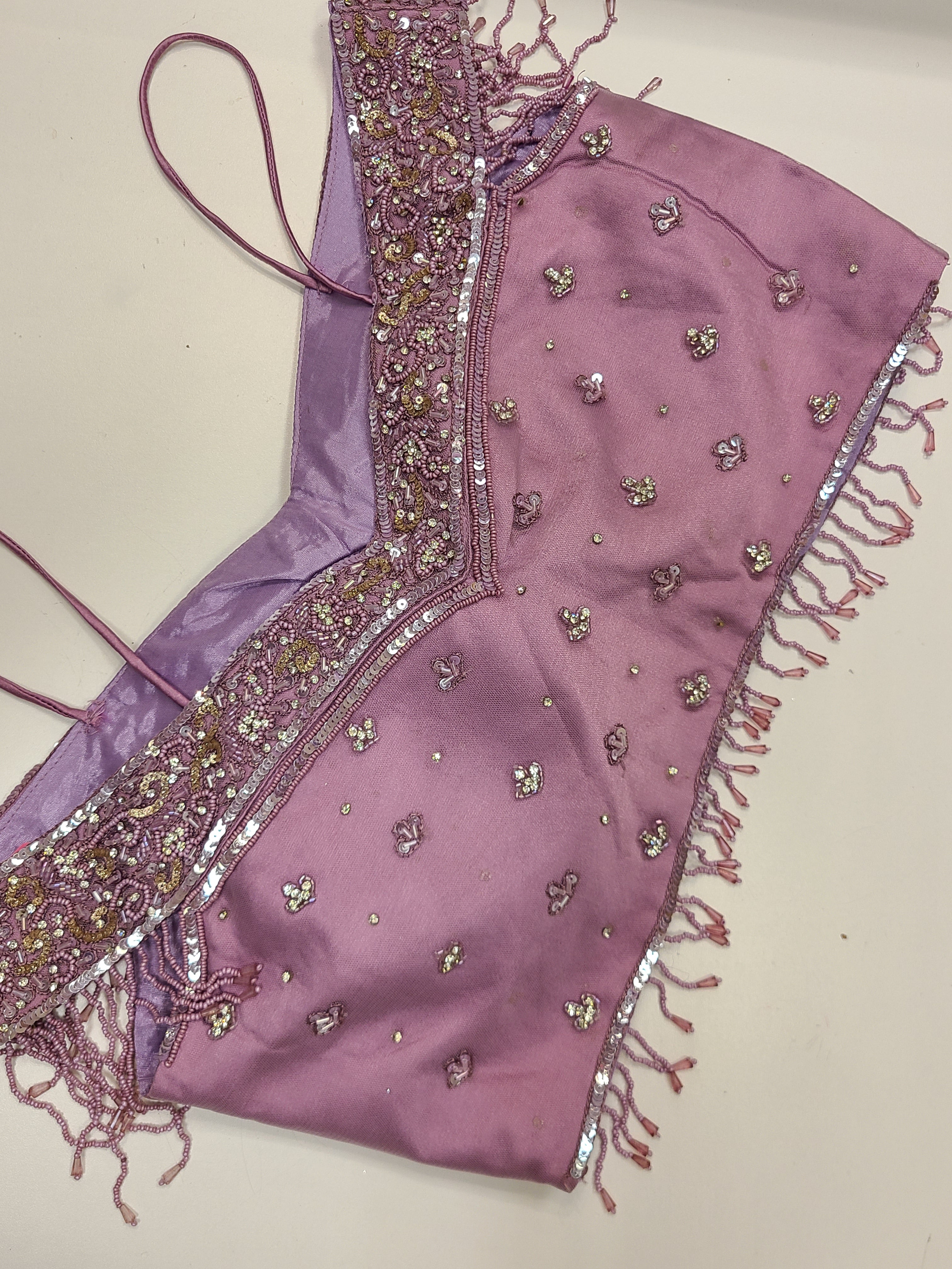 Lavender Sequin Lehenga Set