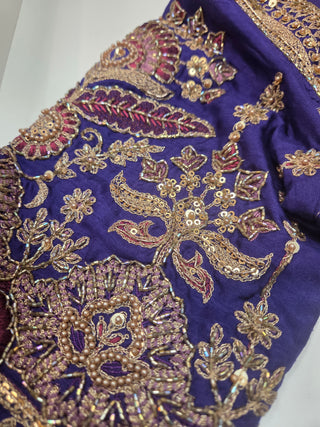 Hot Pink Embroidered Lehenga Set