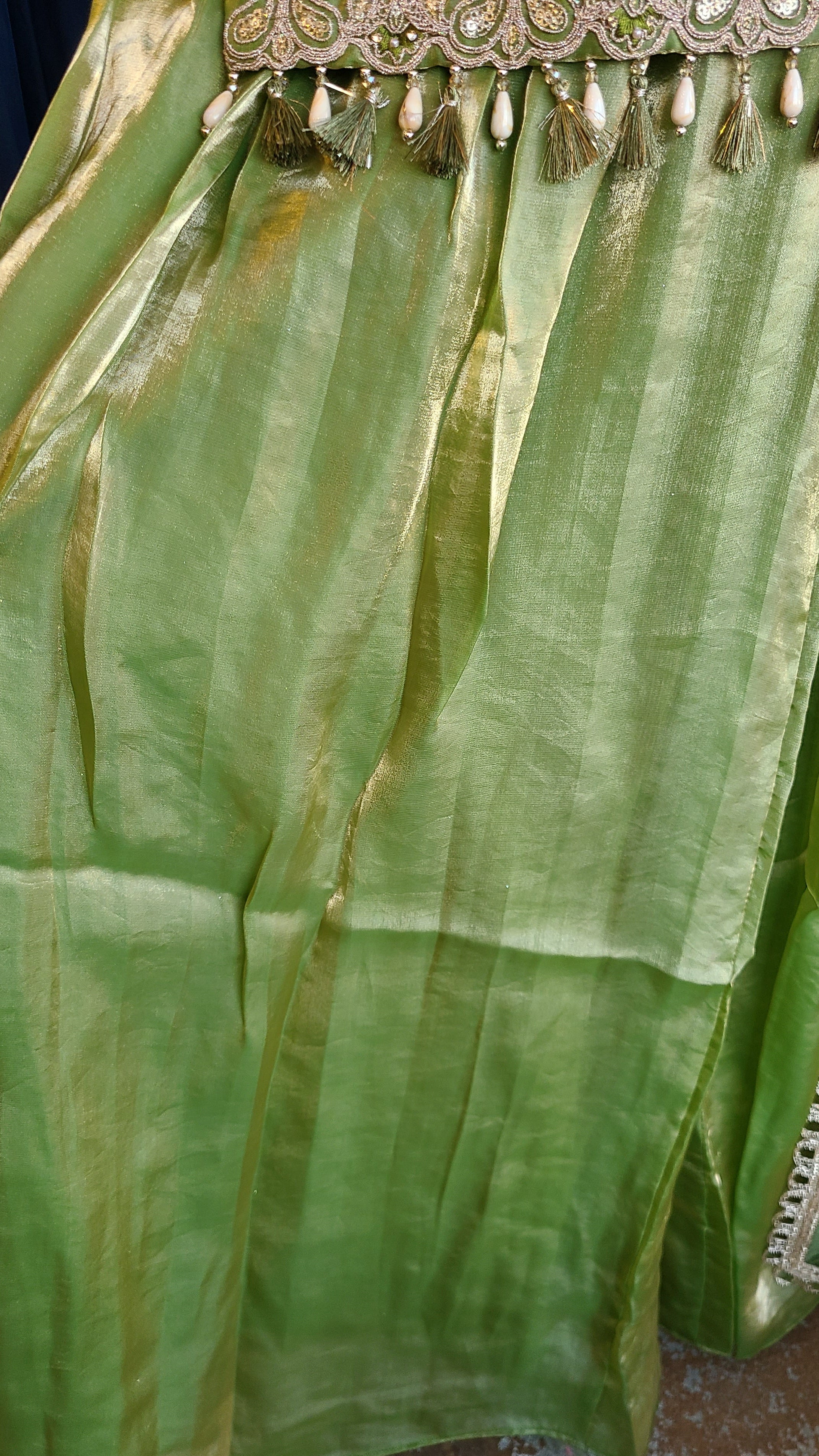 Sage Green Eid Sharara Set