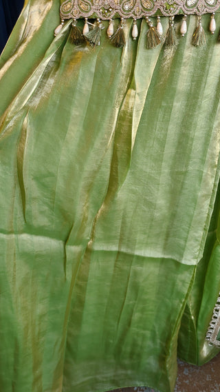 Sage Green Eid Sharara Set