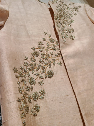 Royal Beige Embroidered Sherwani Set