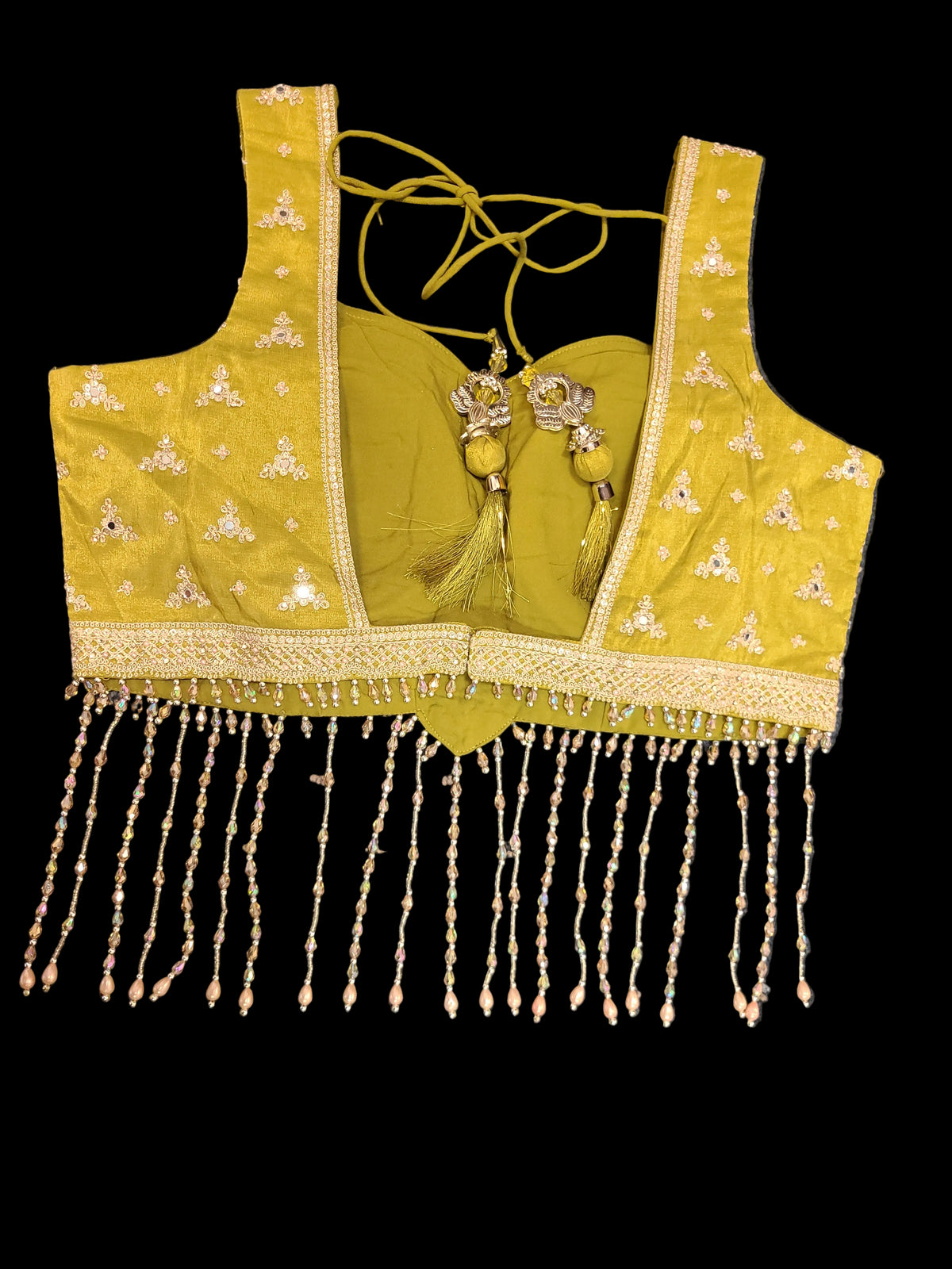 Olive Gold Embroidered Lehenga