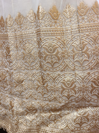 Ivory Embroidered Anarkali Ensemble