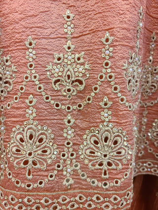 Rose Pink Embroidered Sharara Set with Dupatta