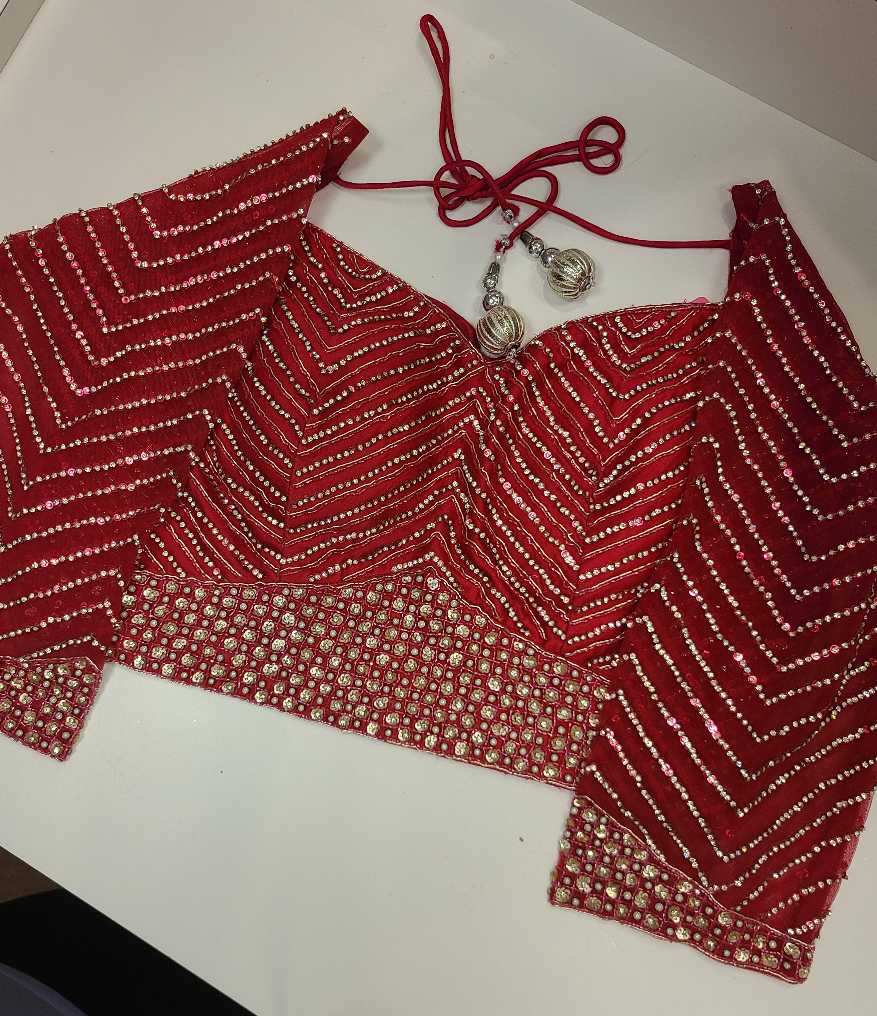 Dark Pink Embellished Lehenga