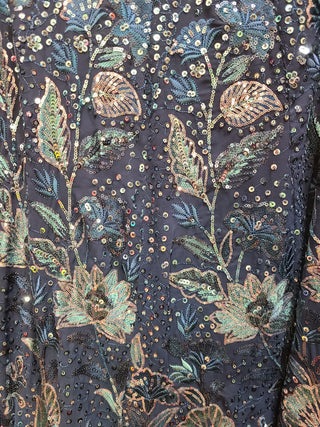 Navy Blue Embroidered Lehenga