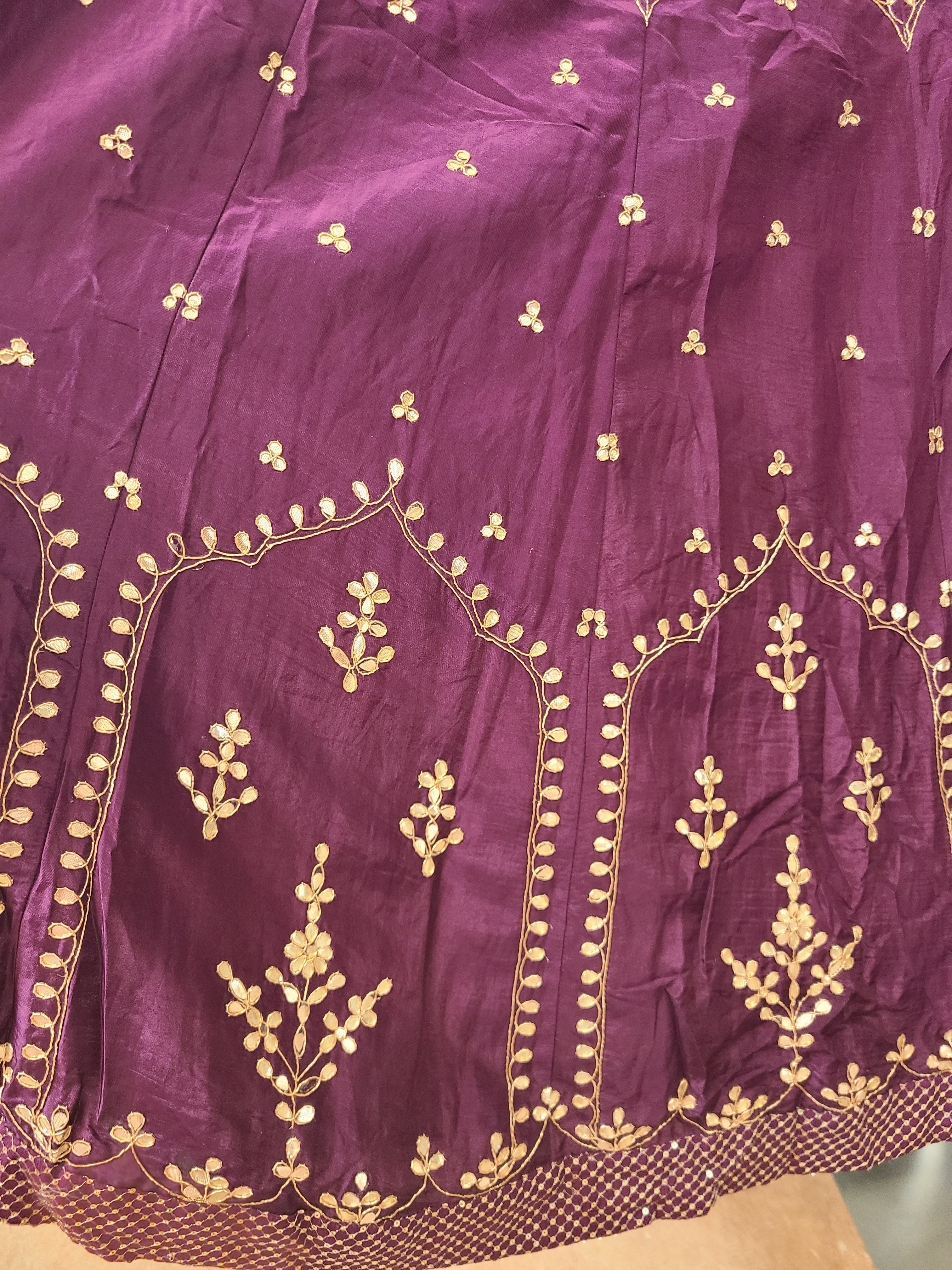 Purple Embroidered Lehenga