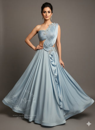 Powder Blue Reception Gown
