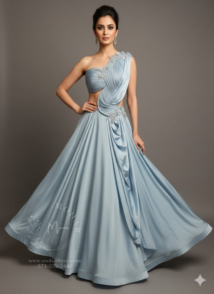 Powder Blue Reception Gown