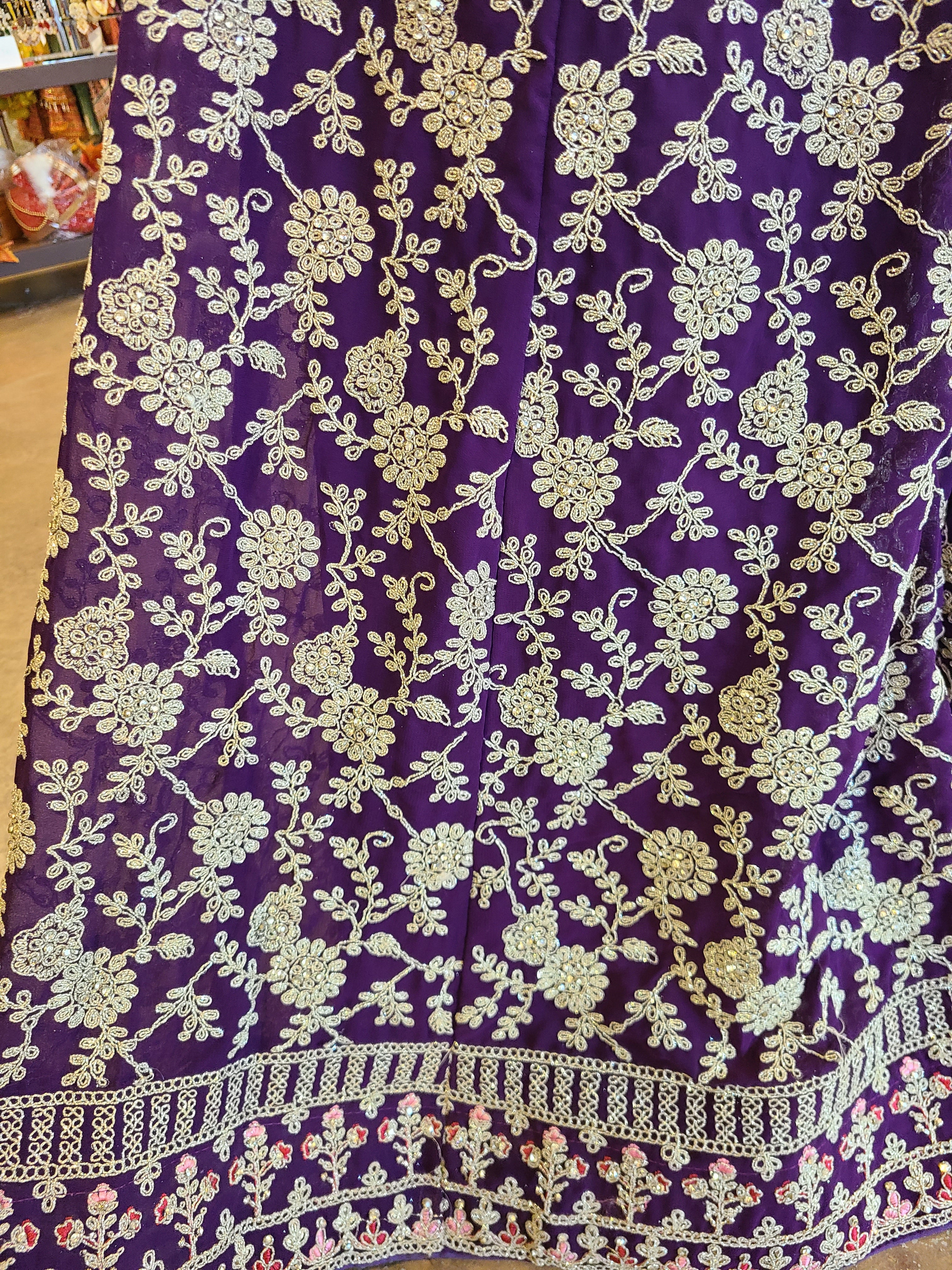 Midnight Plum Sharara Set