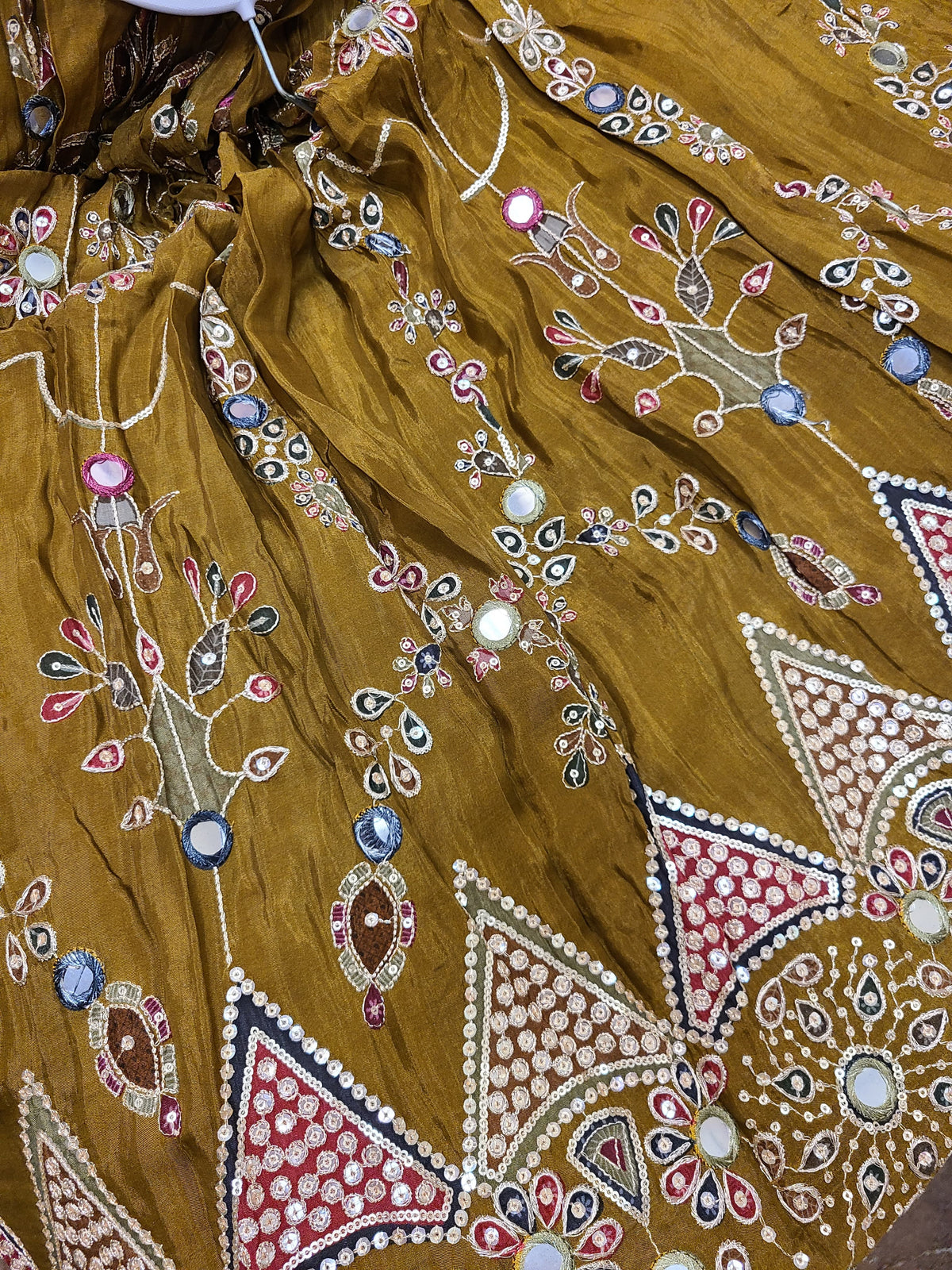 Olive Gold Corset Lehenga