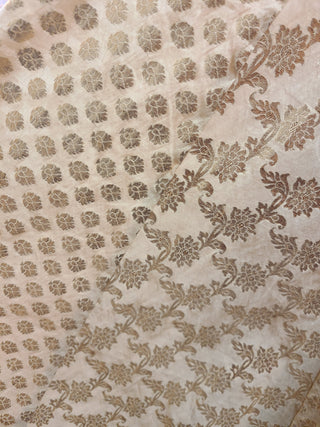 Cream Embroidered Anarkali Gown with Colorful Border