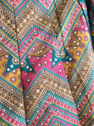 Multi Color Chevron Lehenga