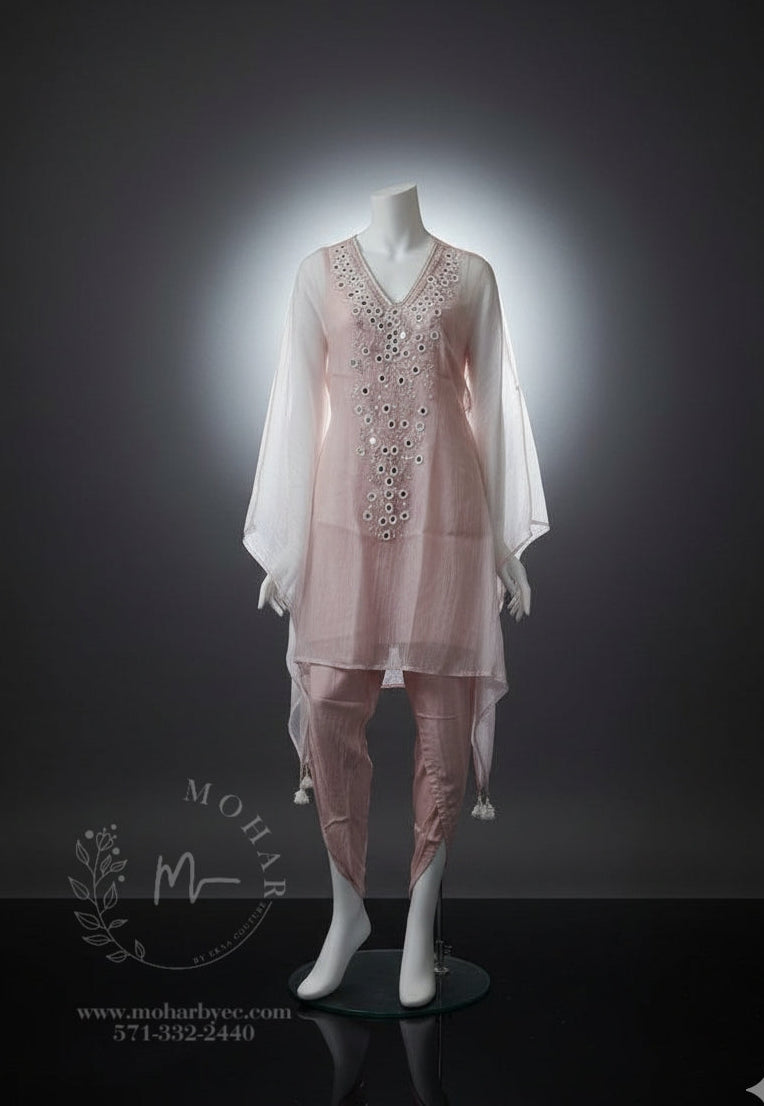 Light Blush Pink Indo-Western