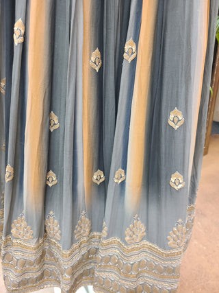 Striped Sage Lehenga