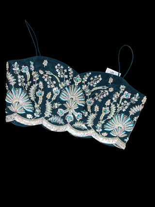 Emerald Green Silk Lehenga