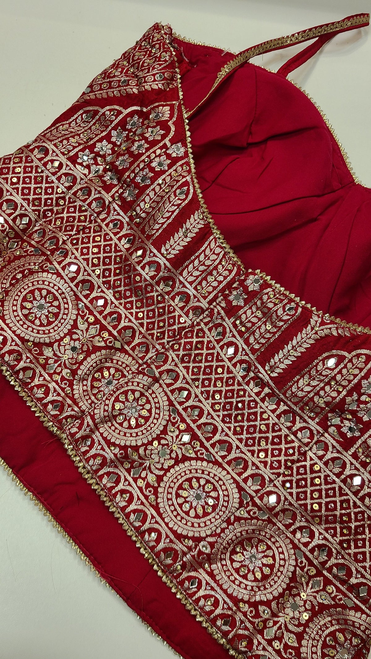 Pink Benarsi Corset Lehenga Set